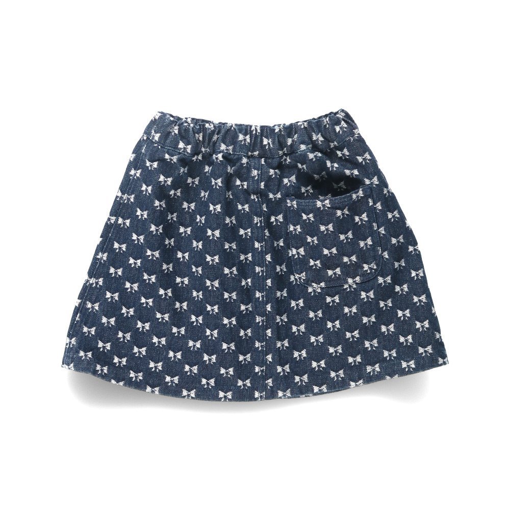 картинка Джинсовая юбка с принтом в виде лент Branshes, Navy blue от магазина Одежда+