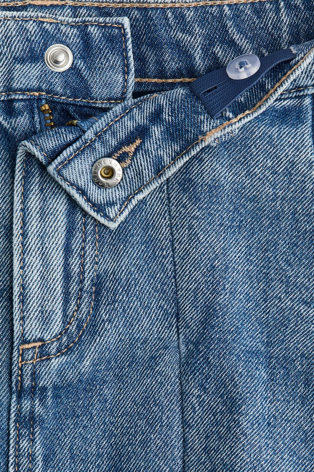 картинка Плиссированная джинсовая юбка H&M, Denimblau от магазина Одежда+