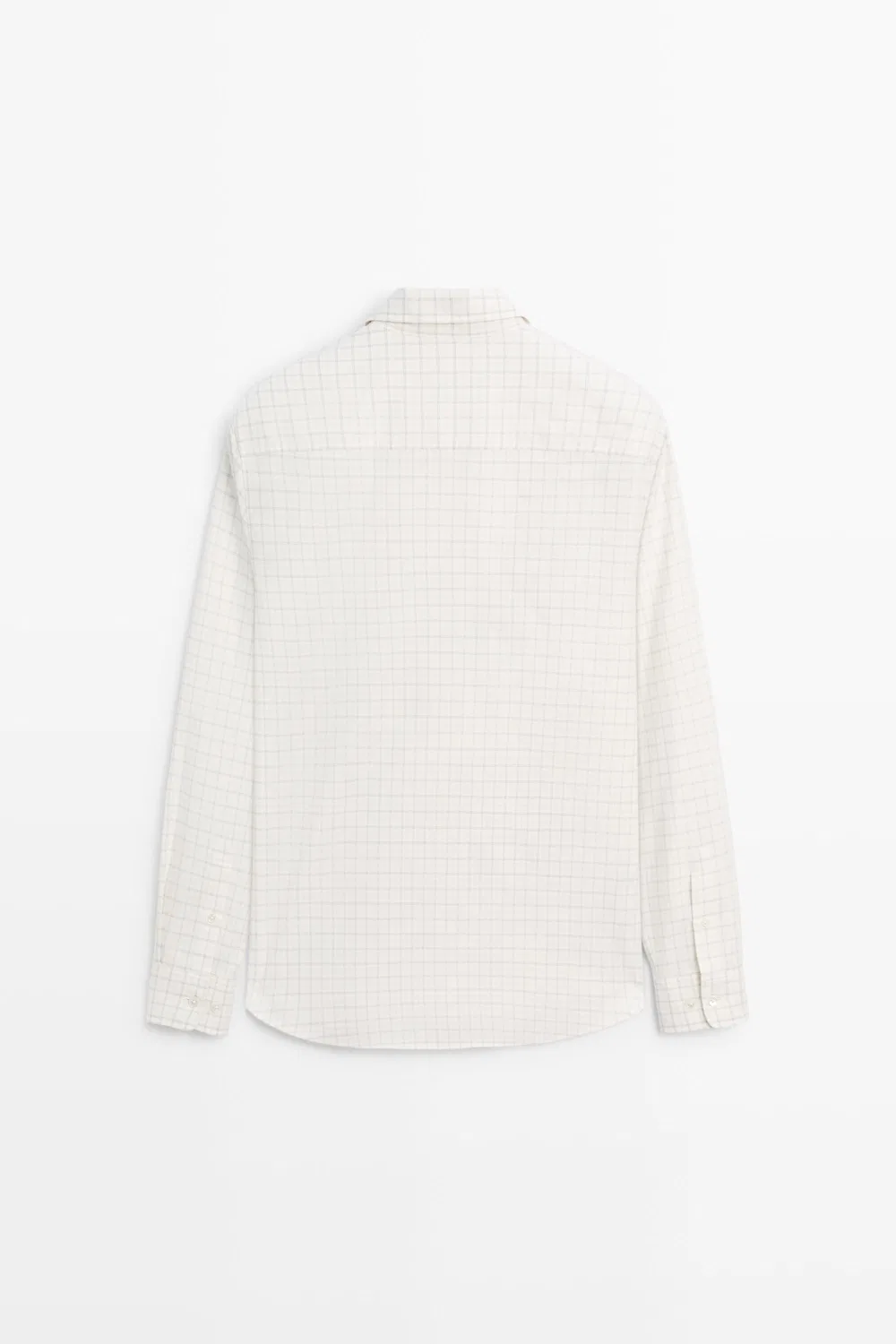 картинка Рубашка Massimo Dutti 100% Cotton Regular Fit Check, светло-бежевый от магазина Одежда+
