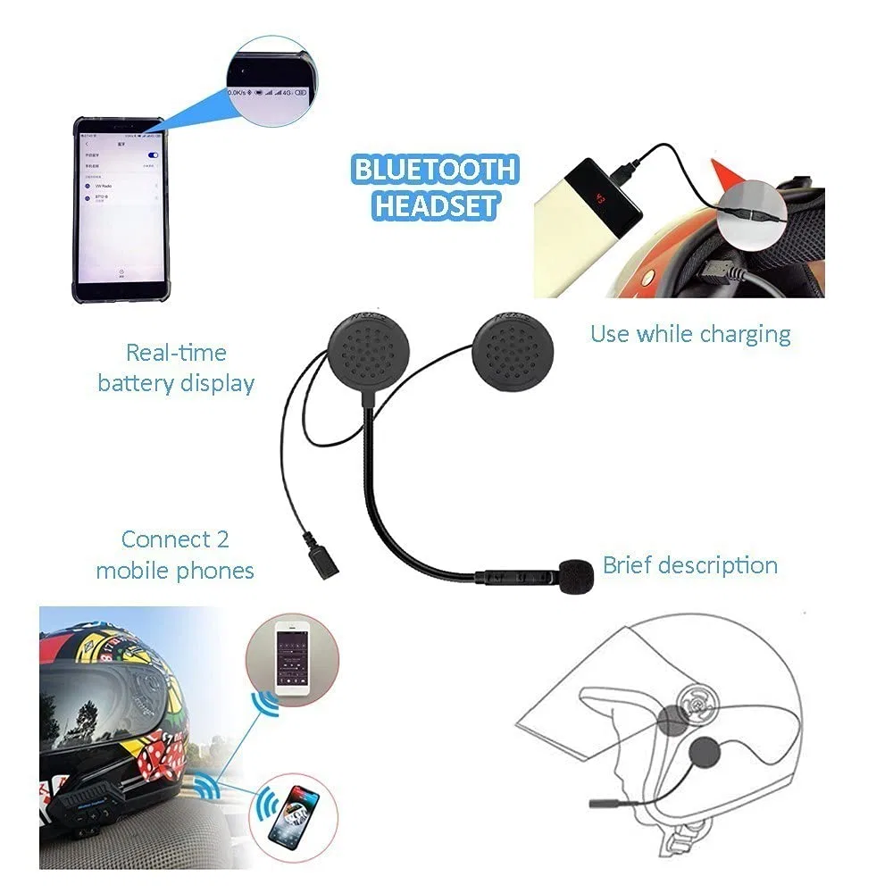 картинка Мотоциклетный шлем-трансформер с Bluetooth, DJCALA, A от магазина Одежда+