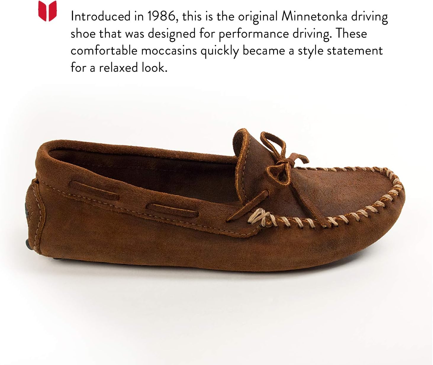 картинка Мужские мокасины Minnetonka из натуральной кожи для вождения, коричневые от магазина Одежда+