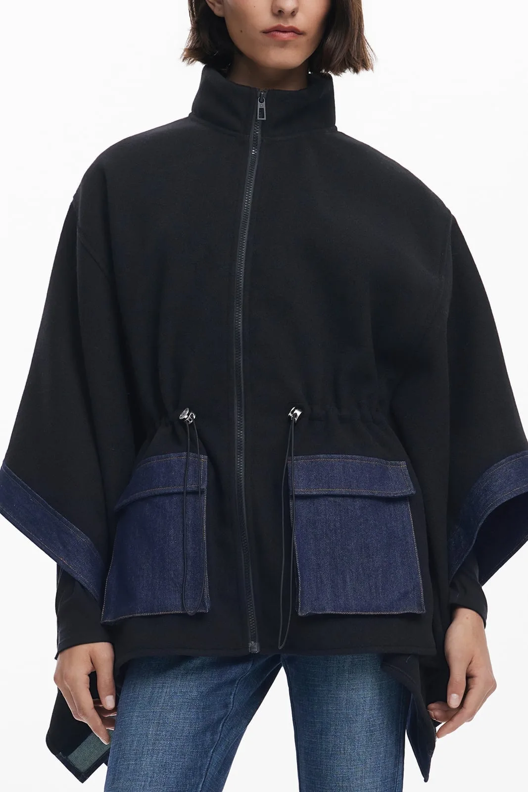 картинка Джинсовое пончо Desigual, Gray/Black/2000 от магазина Одежда+