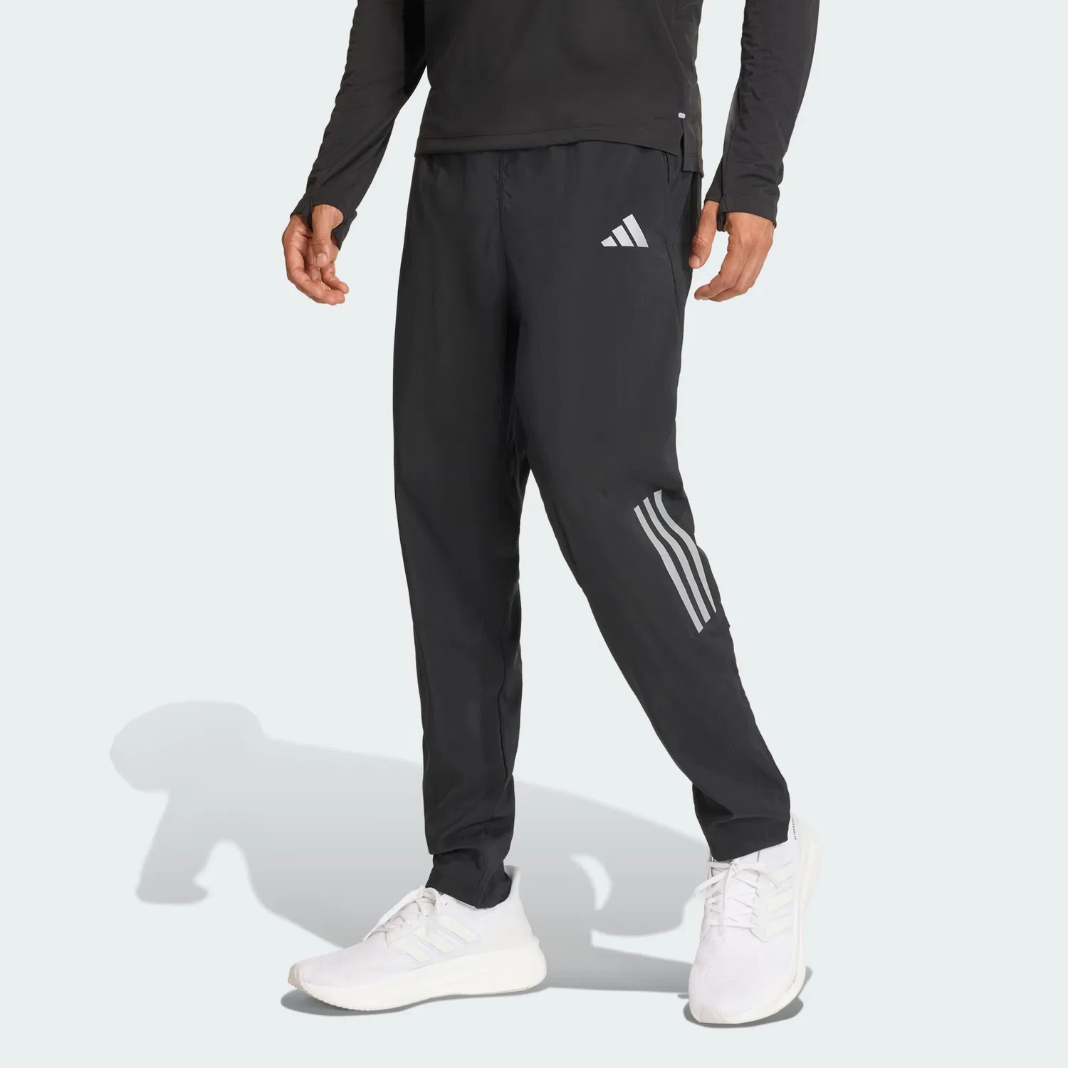 картинка Мужские беговые штаны Climacool Adidas, черный от магазина Одежда+
