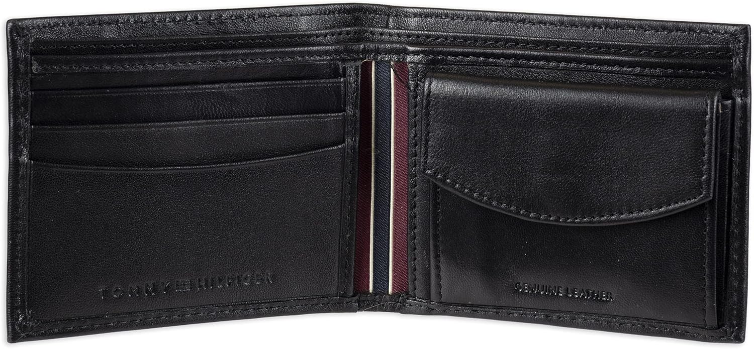 картинка Мужской кожаный кошелек Tommy Hilfiger с карманом для монет от магазина Одежда+