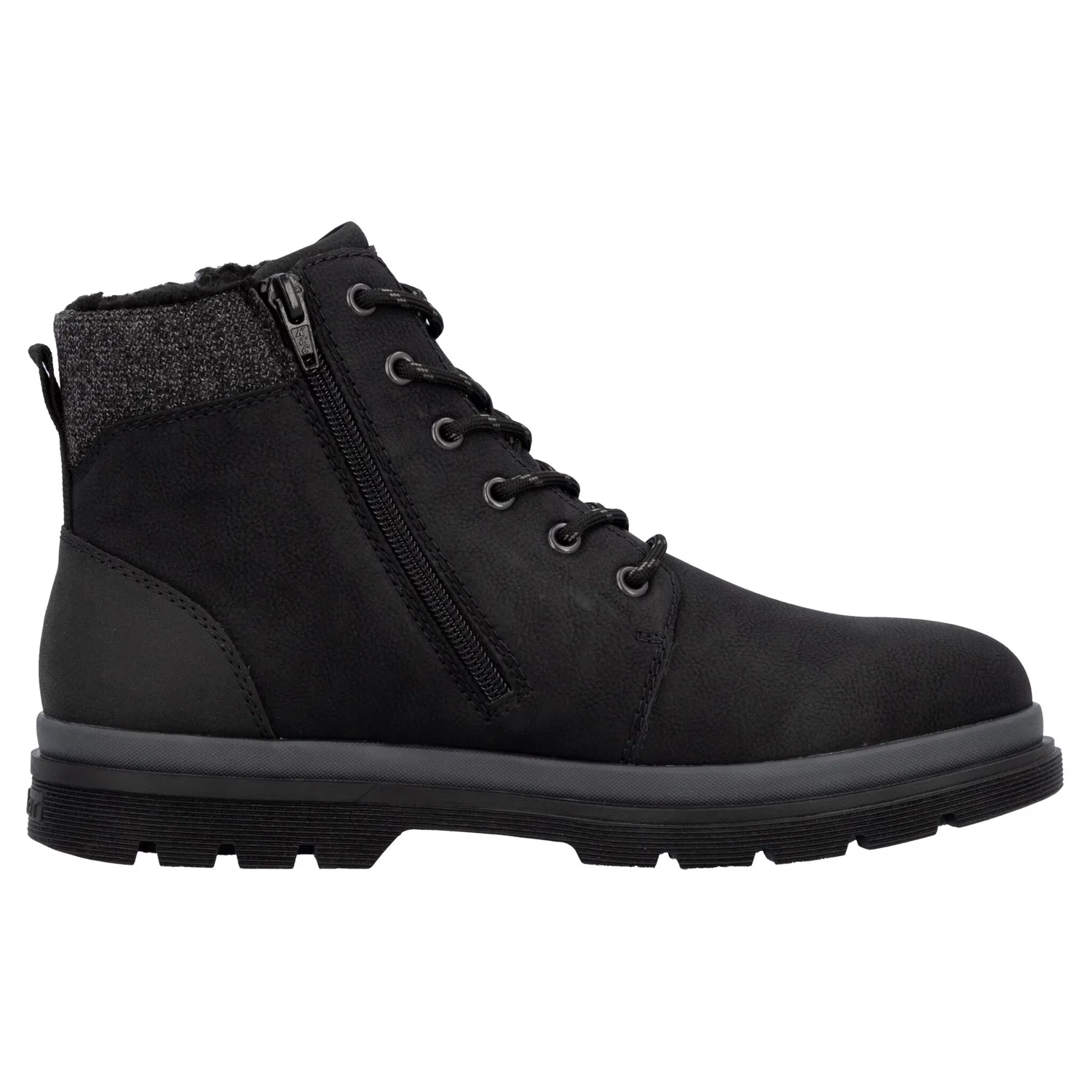 картинка Мужские зимние дутики с мембраной Rieker, Black/Gray от магазина Одежда+