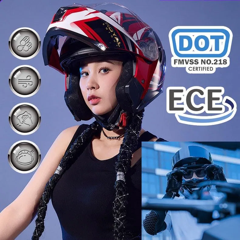 картинка Мотошлем флип-ап с Bluetooth, Letetexi, C от магазина Одежда+