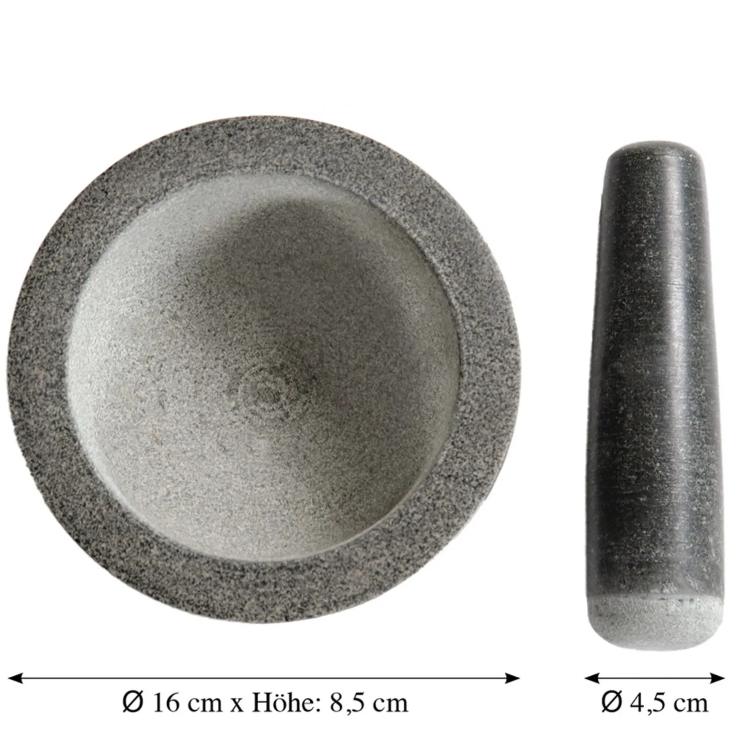 картинка Ступка с пестиком из гранита KESPER, Цвет Anthracite от магазина Одежда+