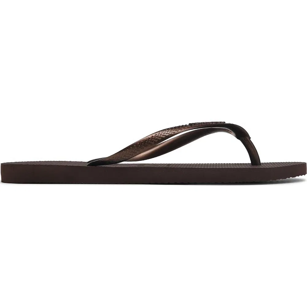 картинка Женские узкие сандалии-шлепанцы Havaianas, Dark Brown от магазина Одежда+