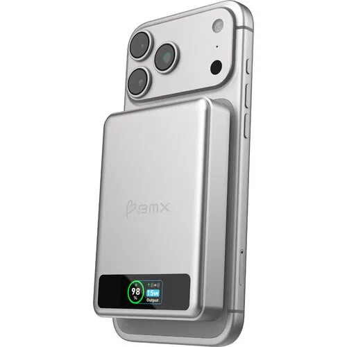 картинка BMX SolidSafe 10000mAh твердотельный магнитный внешний аккумулятор (серебристый) от магазина Одежда+