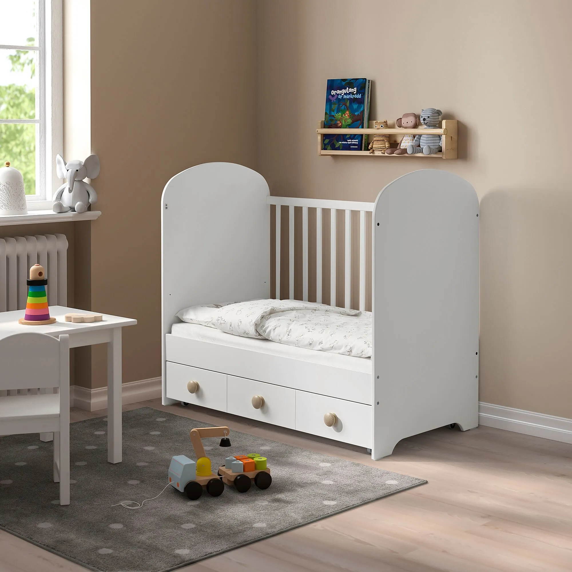 картинка Детская кроватка, белый, 60х120 см, GONATT IKEA от магазина Одежда+