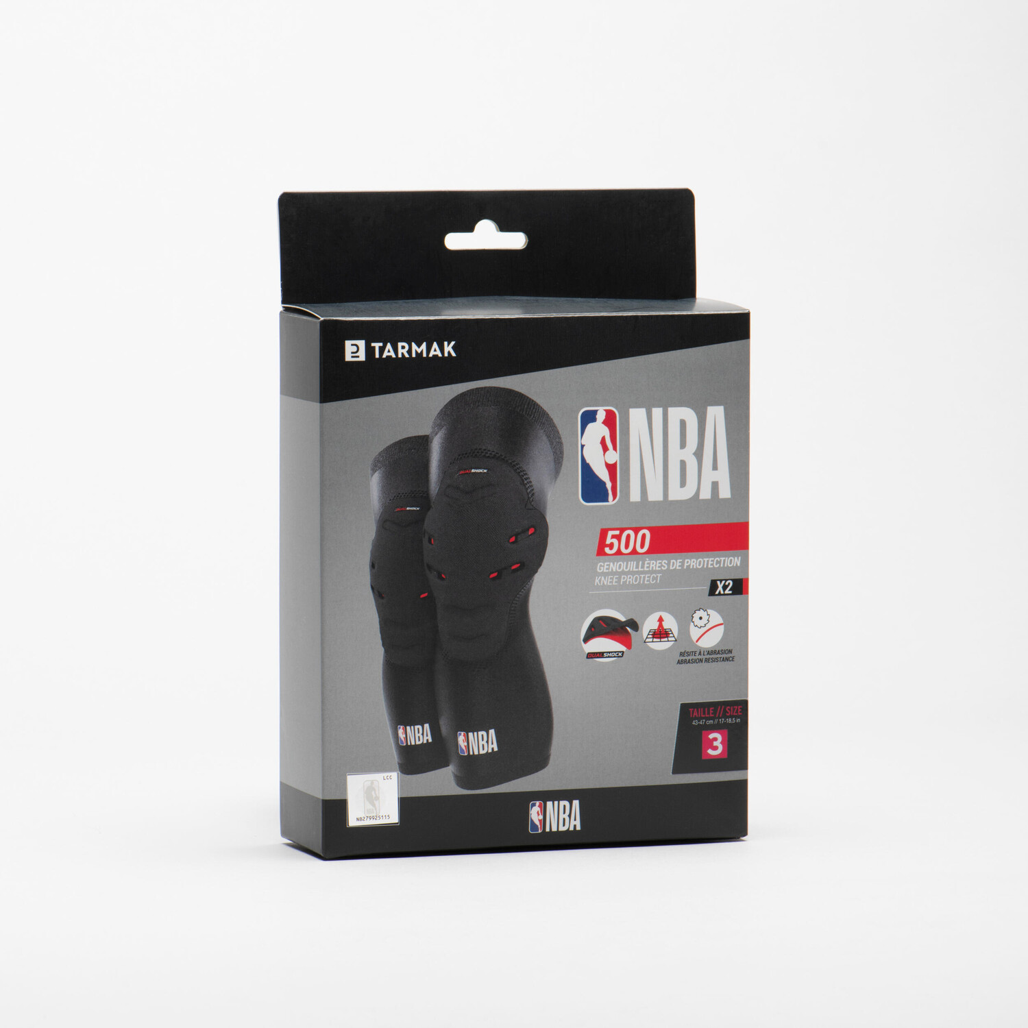 картинка Наколенники Tarmak Basketball Protect KP500 NBA, черный от магазина Одежда+