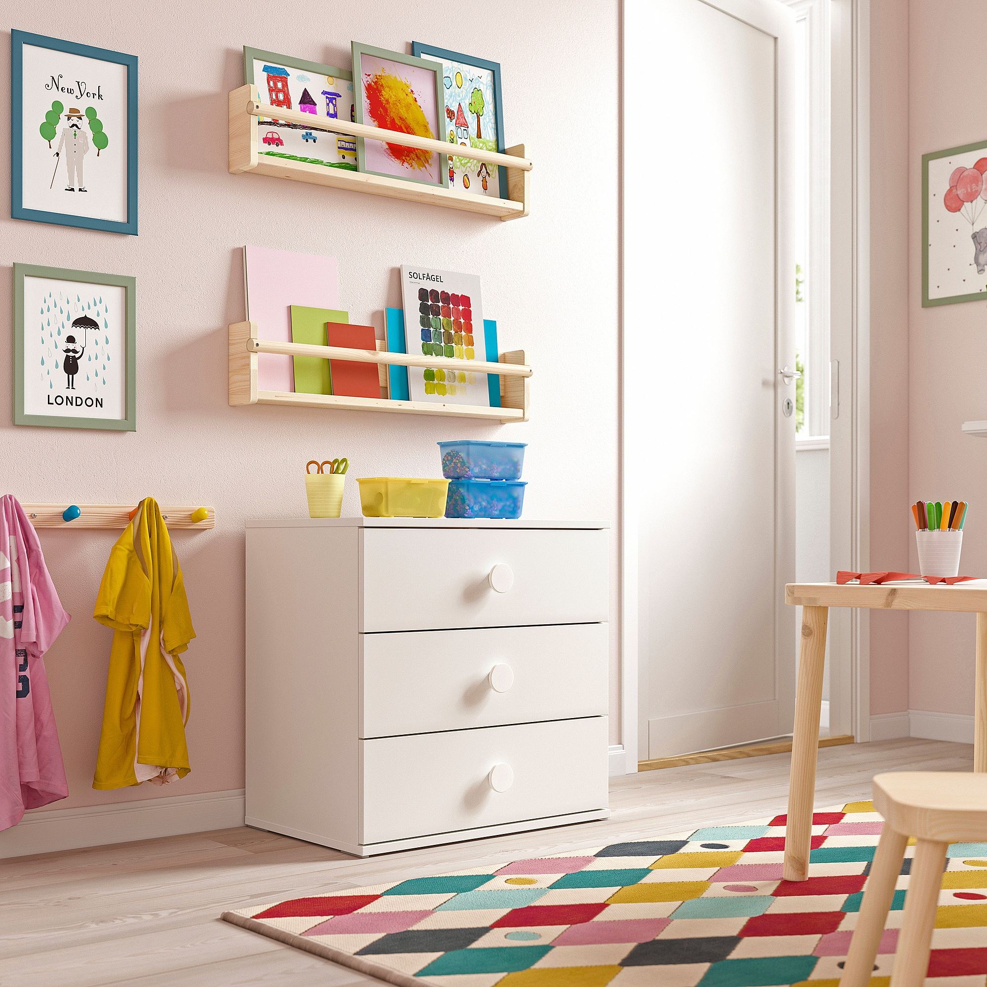 картинка Детский комод GODISHUS IKEA, 60x40x60 см, белый от магазина Одежда+