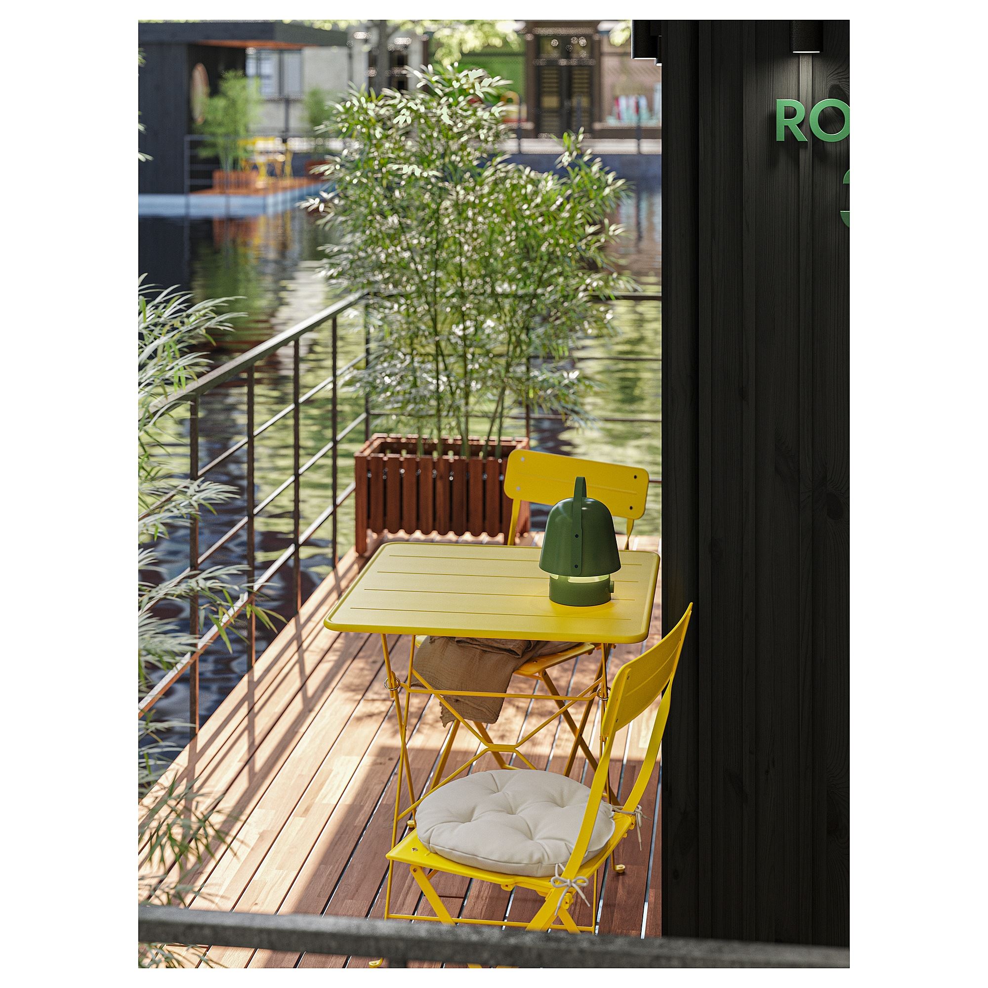 картинка Складной стол SUNDSÖ IKEA, 65x65, желтый от магазина Одежда+