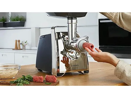 картинка Мясорубка Bosch MFW67440 2000W, черный / серебристый от магазина Одежда+
