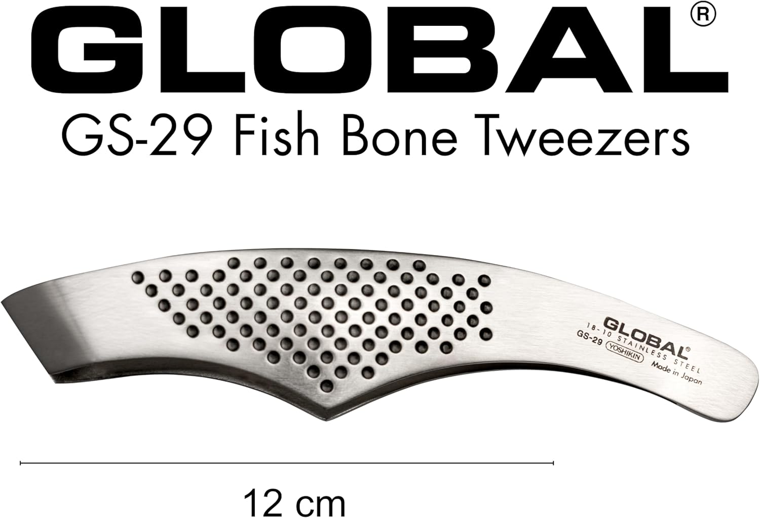 картинка Global - Пинцет Fish Bone, 13 см, серебряный от магазина Одежда+