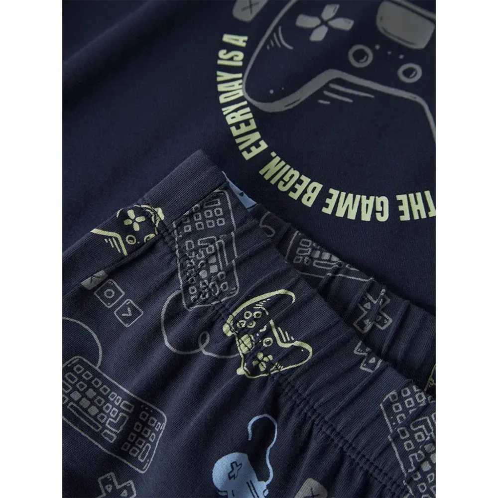 картинка Пижама с длинным рукавом Navy Gamer Name It, синий от магазина Одежда+