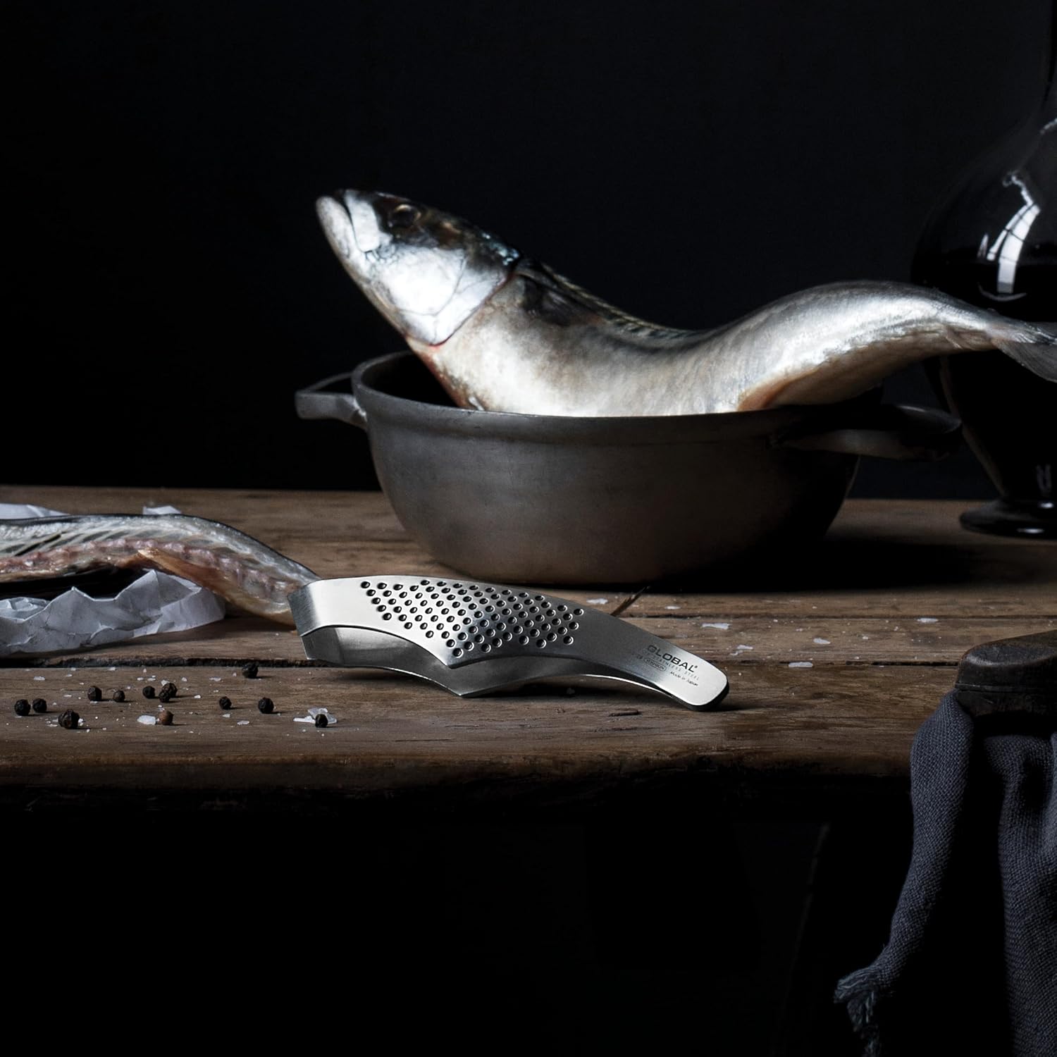 картинка Global - Пинцет Fish Bone, 13 см, серебряный от магазина Одежда+