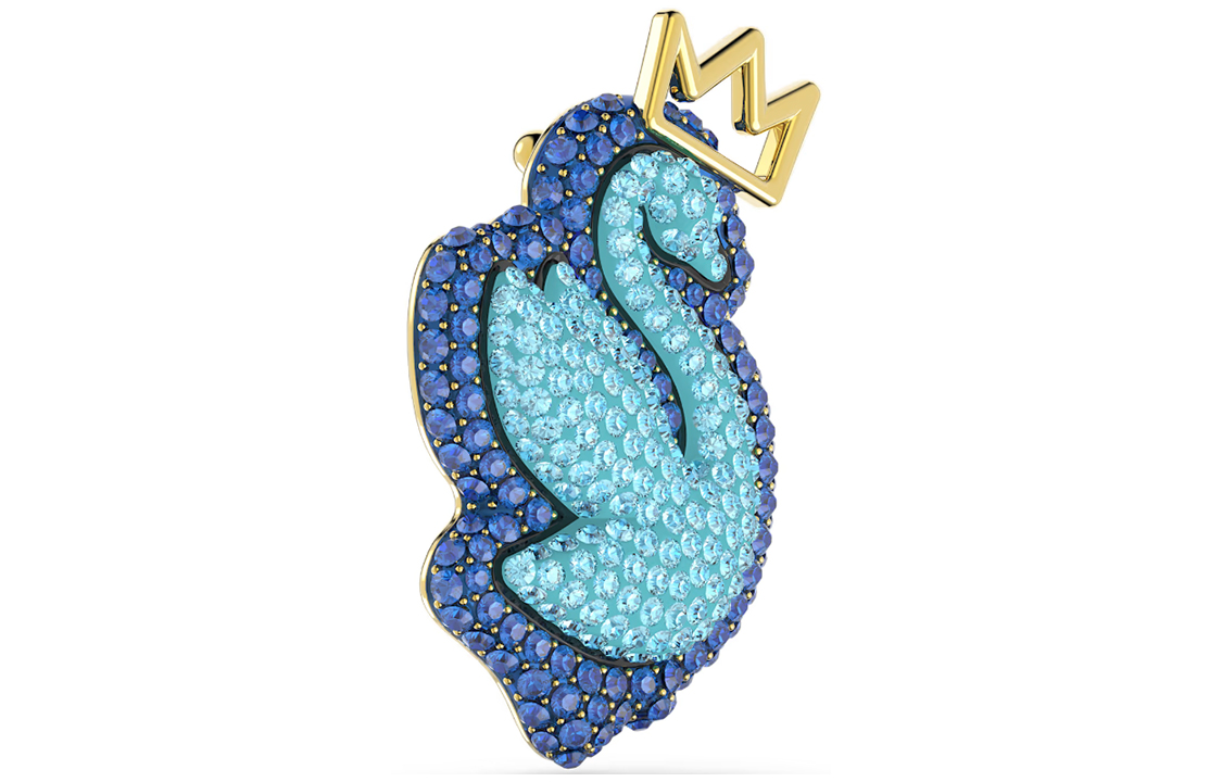 картинка Брошь "Лебедь" для женщин Swan Brooches Swarovski, синий от магазина Одежда+