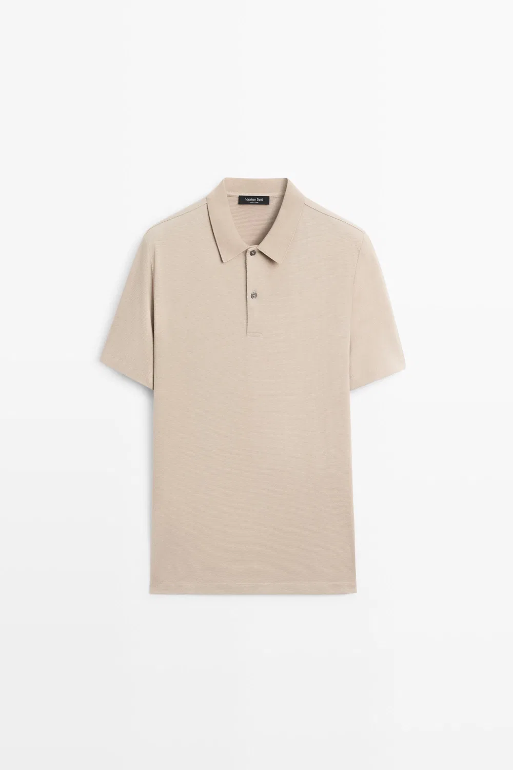 картинка Поло Massimo Dutti 100% Cotton Structured Shirt, бежевый от магазина Одежда+