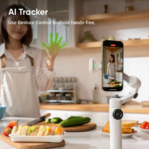 картинка Комплект Insta360 Flow 2 AI Tracker (белый Summit) от магазина Одежда+