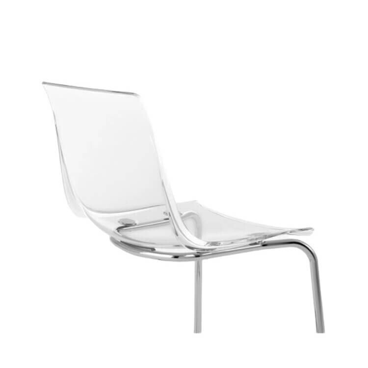 картинка Пластиковый стул IKEA TOBIAS, прозрачный/хромированный от магазина Одежда+