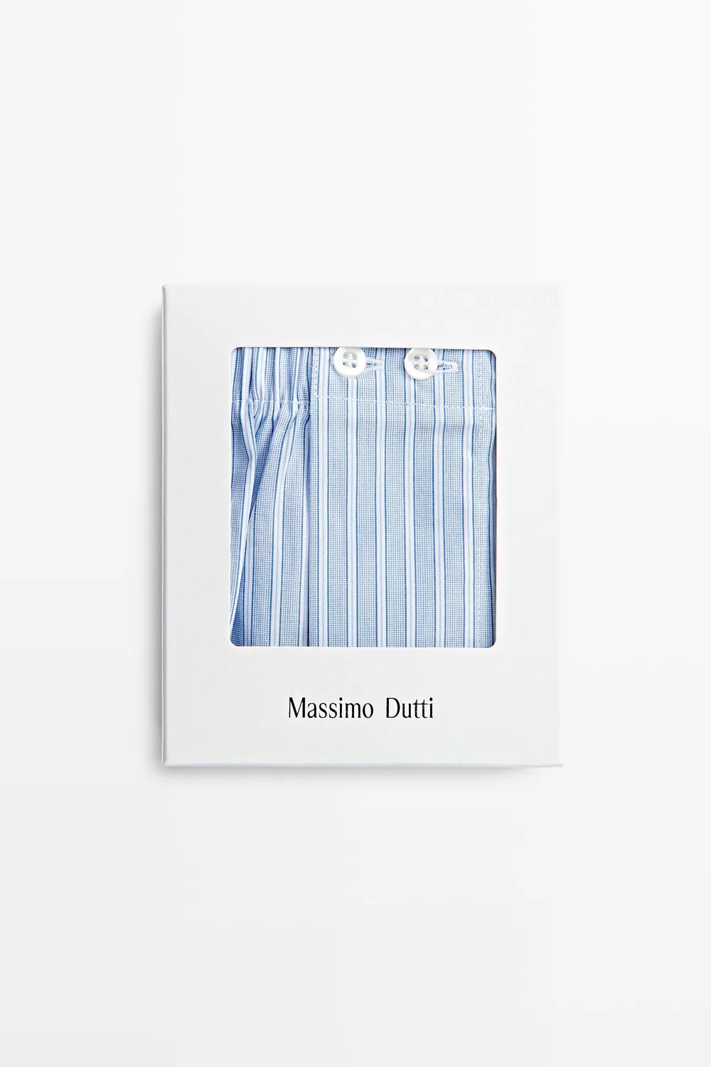 картинка Боксеры Massimo Dutti 100% Cotton Striped, небесно-голубой от магазина Одежда+