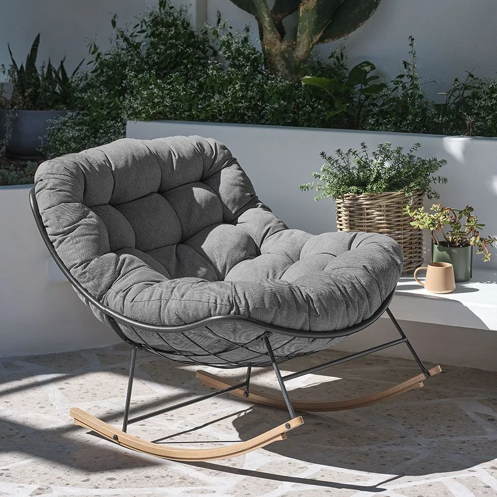 картинка Кресло-качалка Jungledal, 105x86x78 см, черный от магазина Одежда+