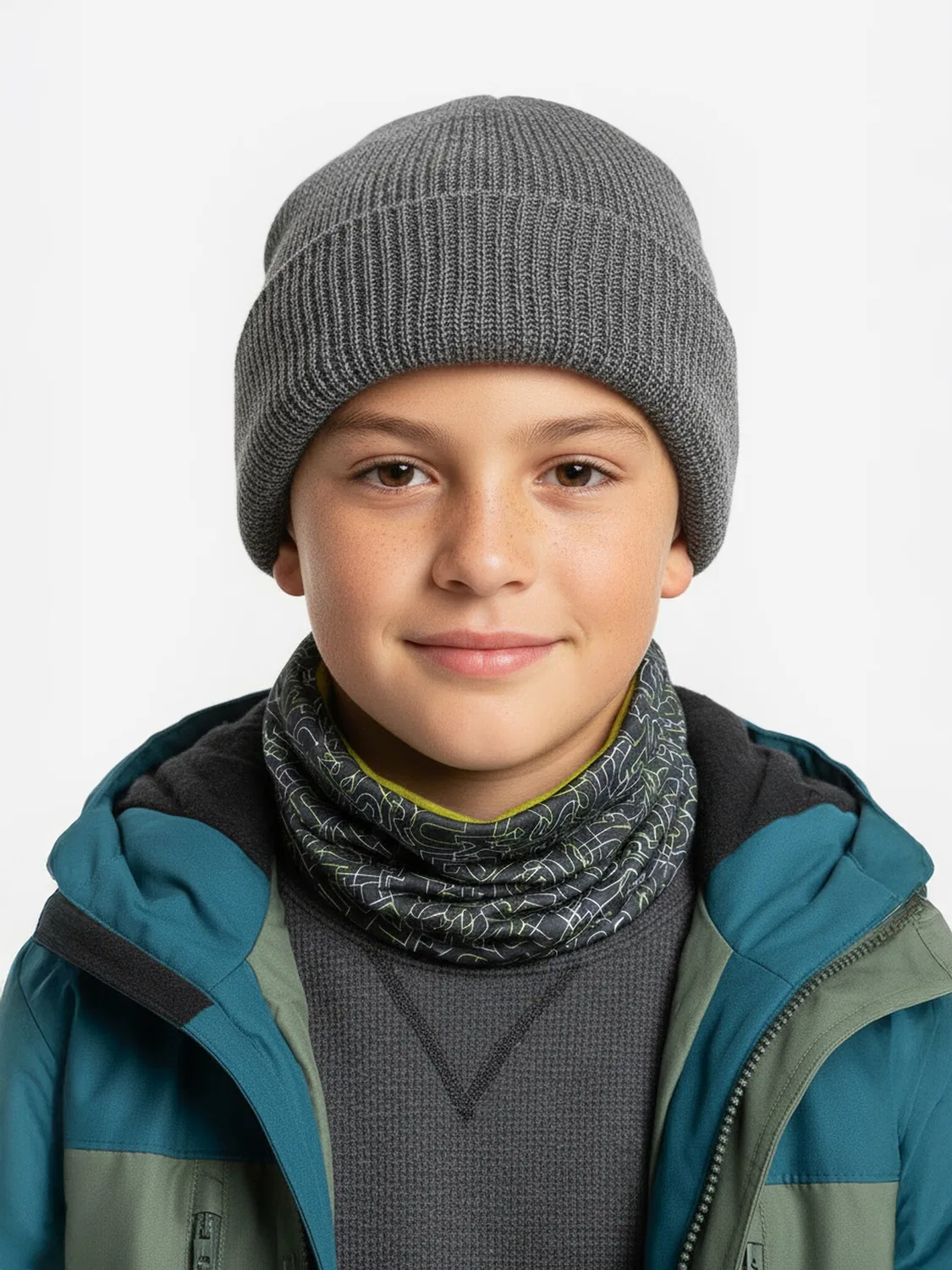 картинка Шарф-труба для мальчика Quiksilver, серый от магазина Одежда+