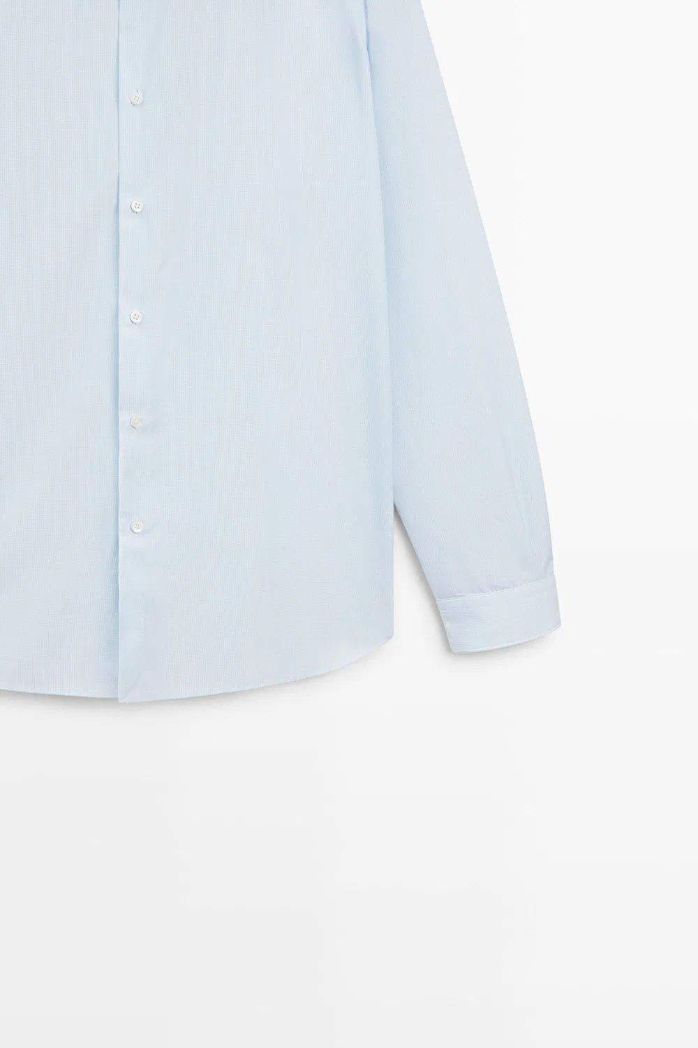 картинка Рубашка Massimo Dutti Slim Fit Gingham, небесно-голубой от магазина Одежда+