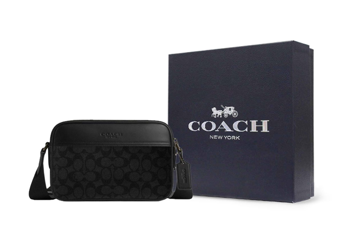 картинка Сумка кросс-боди Coach Graham Medium, черная от магазина Одежда+