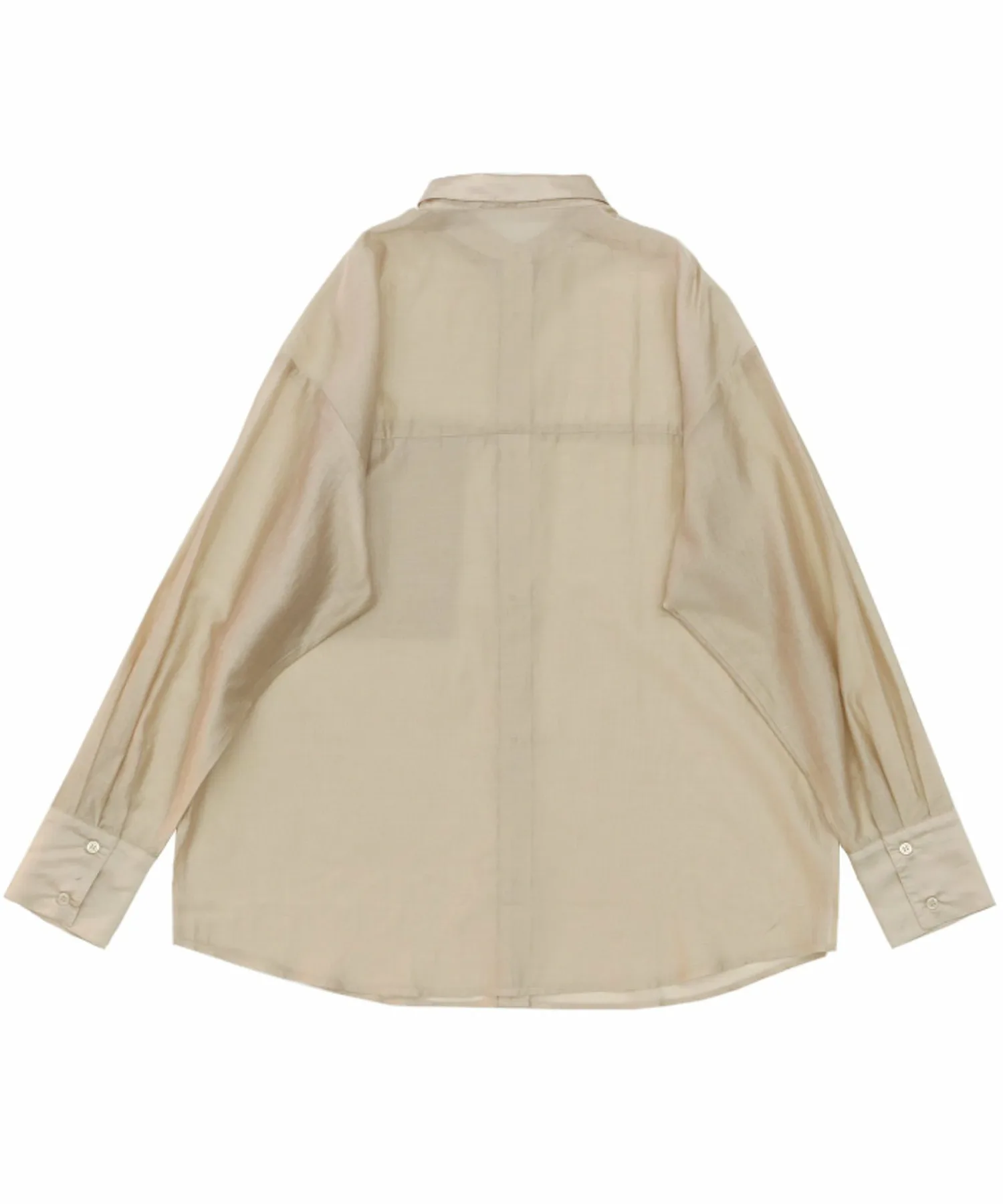 картинка Прозрачная рубашка оверсайз Select Moca, Beige-01 от магазина Одежда+