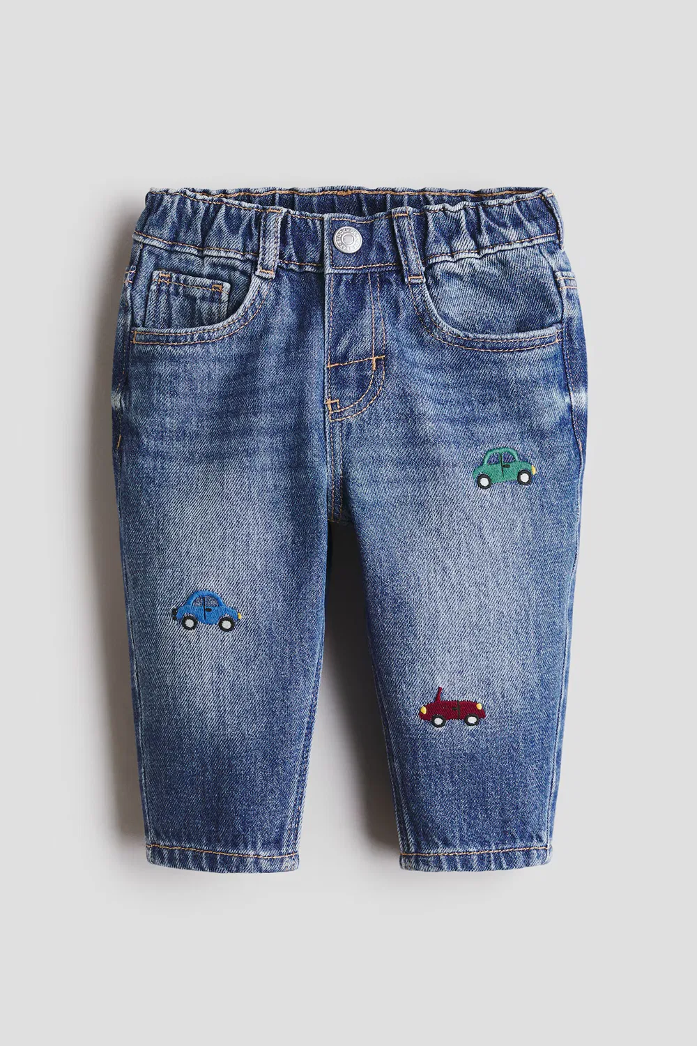 картинка Джинсы с вышивкой в виде мотивов H&M, Denimblau/Autos от магазина Одежда+