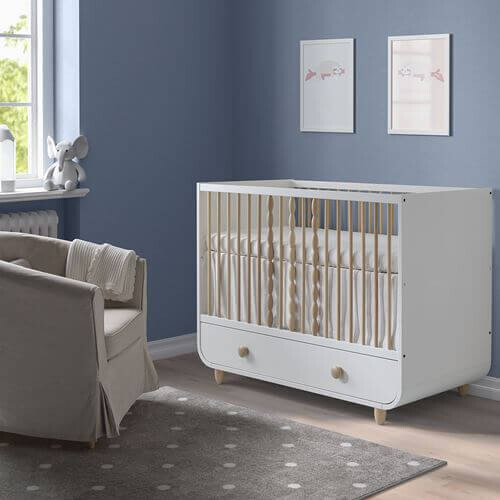 картинка Кроватка детская Ikea Myllra, 60x120 см, белый от магазина Одежда+