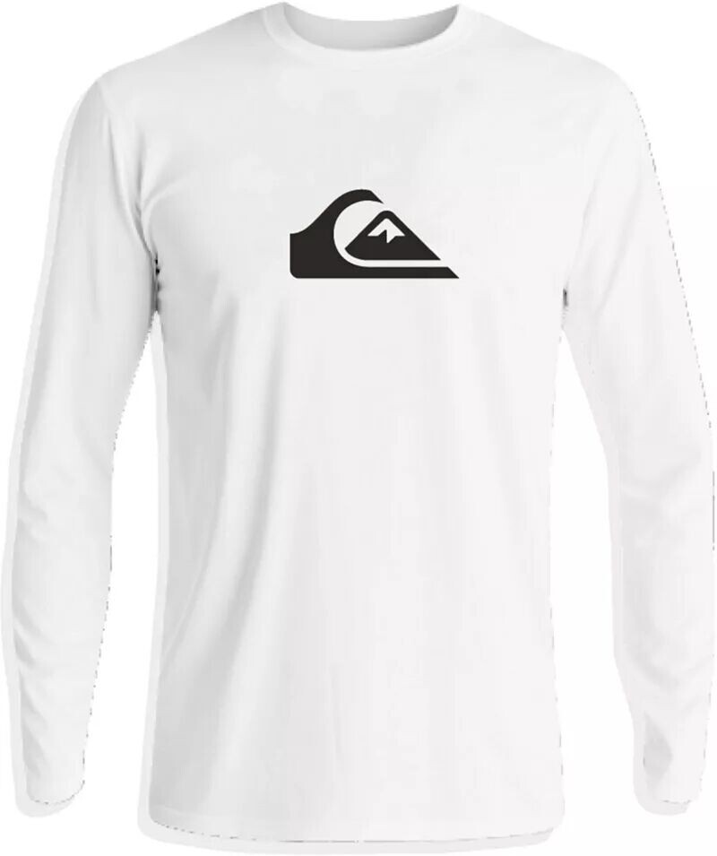 картинка Мужской рашгард Quiksilver Solid Streak с длинными рукавами, белый от магазина Одежда+