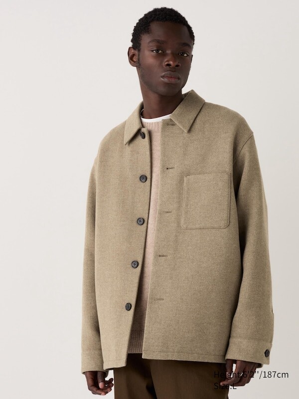 картинка Куртка-рубашка мужская Uniqlo, 32 бежевый от магазина Одежда+