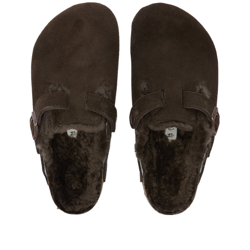 картинка Мюли Birkenstock Boston Shearling Suede Leather, мокко от магазина Одежда+