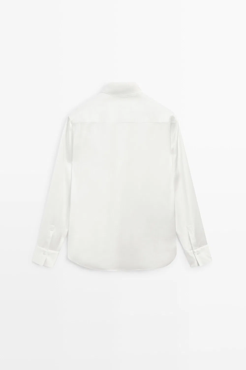 картинка Рубашка Massimo Dutti, атласная, струящаяся, белый от магазина Одежда+