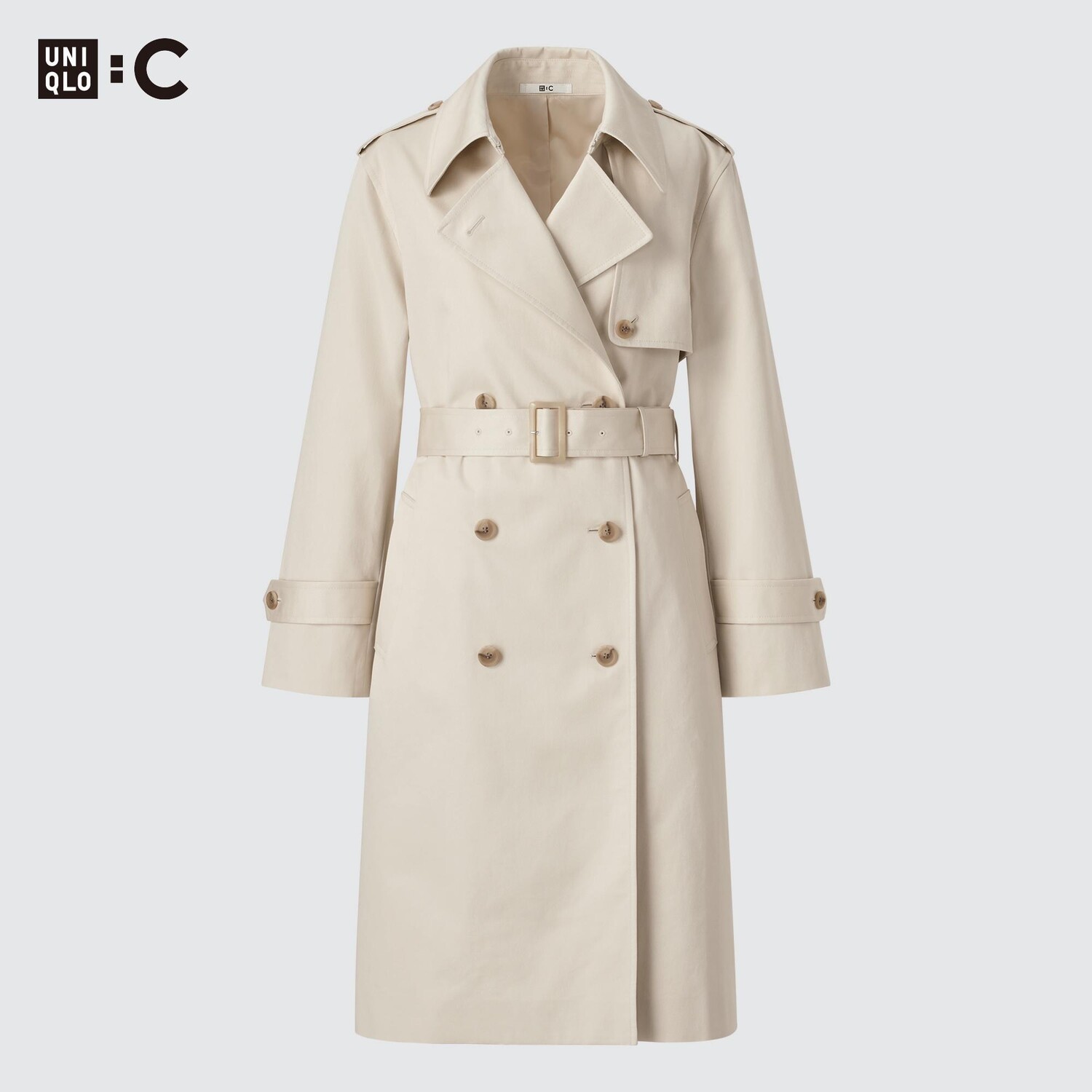 картинка Плащ UNIQLO длинный, 30 кремовый от магазина Одежда+