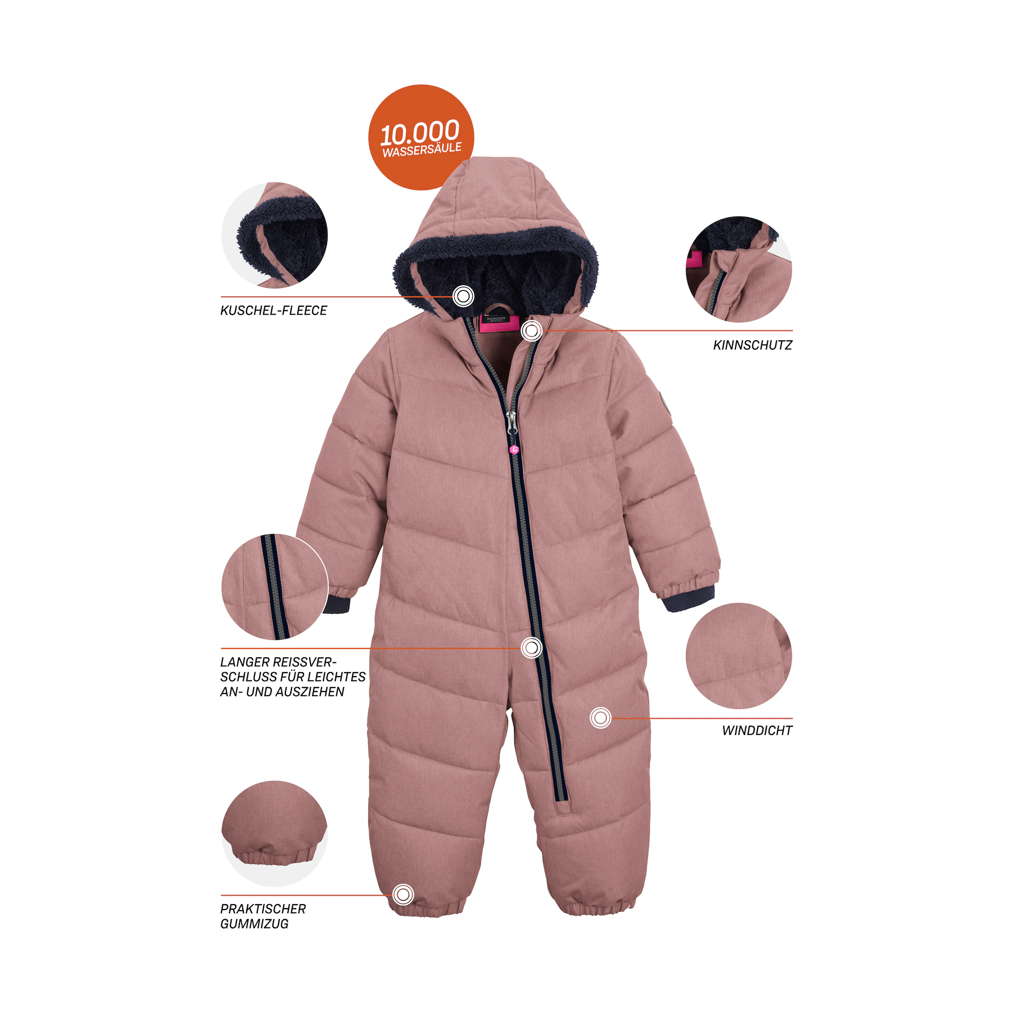 картинка Комбинезон снежный Killtec "Karter Mini", цвет Rosé от магазина Одежда+