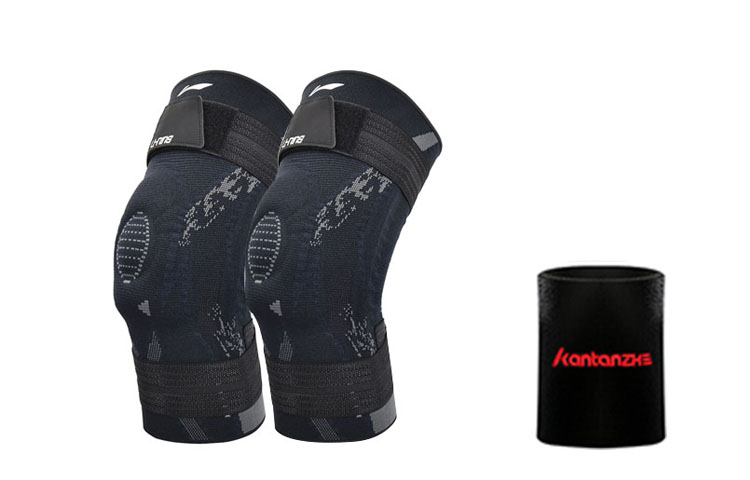 картинка Наколенники LINING, черные + KTZ Черный напульсник от магазина Одежда+