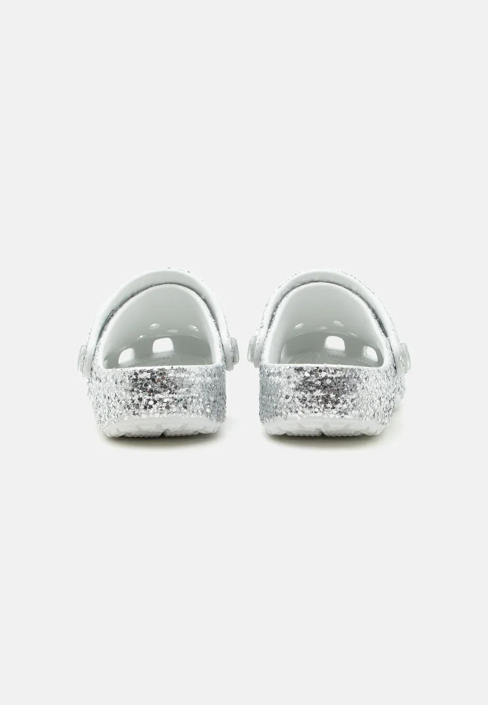 картинка Классические сверкающие тапочки Crocs, Silver-Coloured от магазина Одежда+