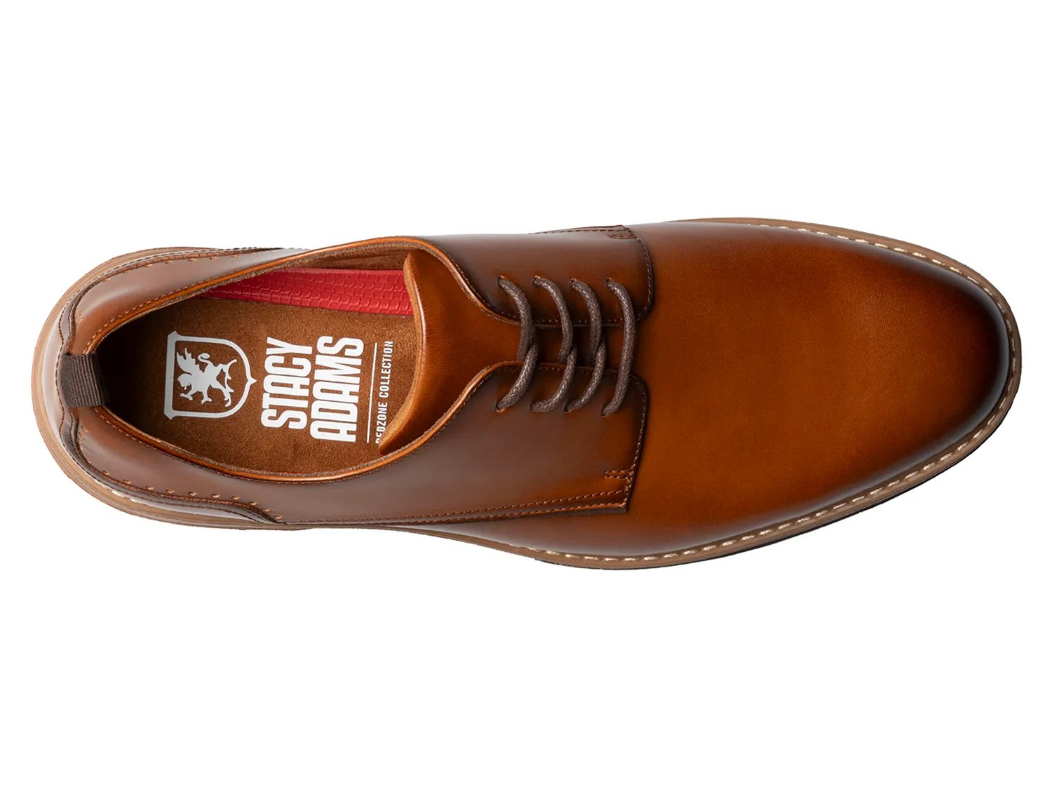 картинка Оксфорды Stacy Adams Pacer Plain Toe Oxford, Cognac от магазина Одежда+