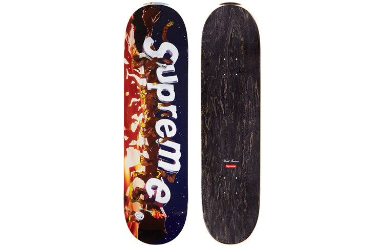 картинка Скейтборд Supreme, черный / оранжевый от магазина Одежда+