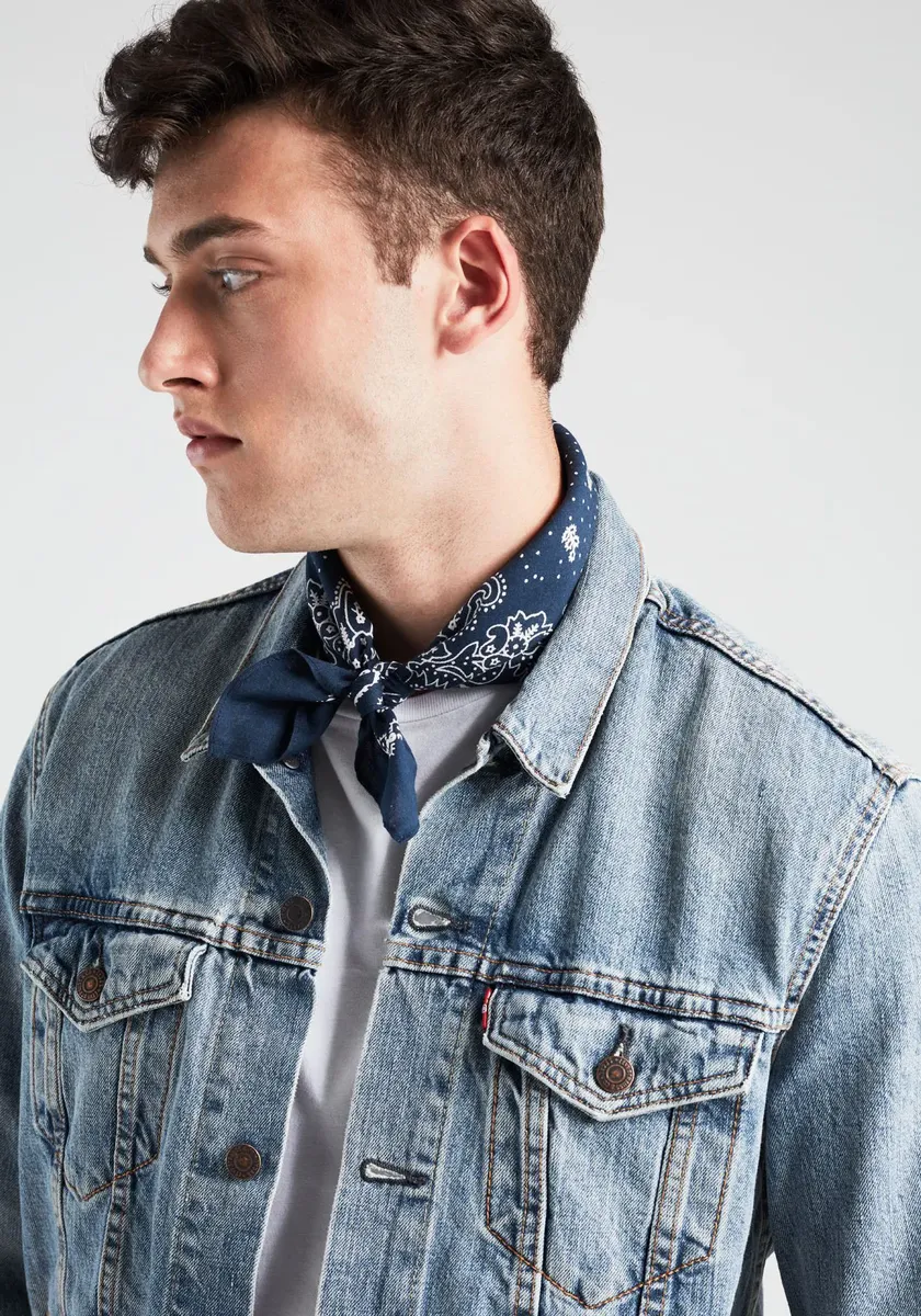картинка Бандана Levi's "УНИСЕКС", ткань "пейсли-никки", синий от магазина Одежда+