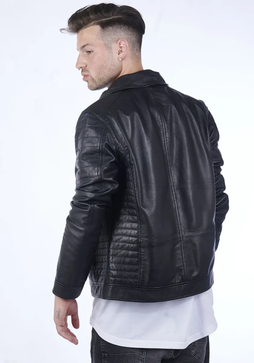 картинка Кожаная куртка Bruno Banani "William", черный от магазина Одежда+