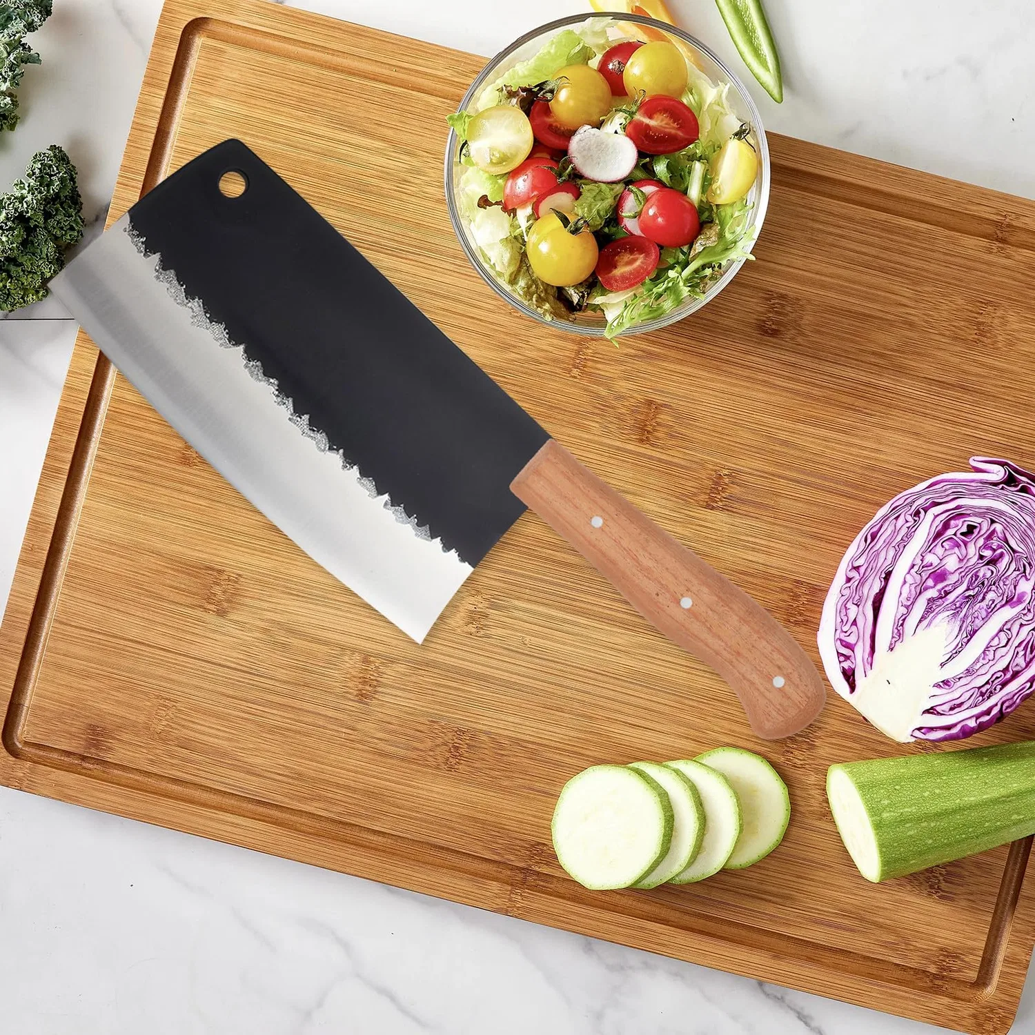 картинка Деревянная рукоятка для кухонного ножа SEWACC, хаки от магазина Одежда+
