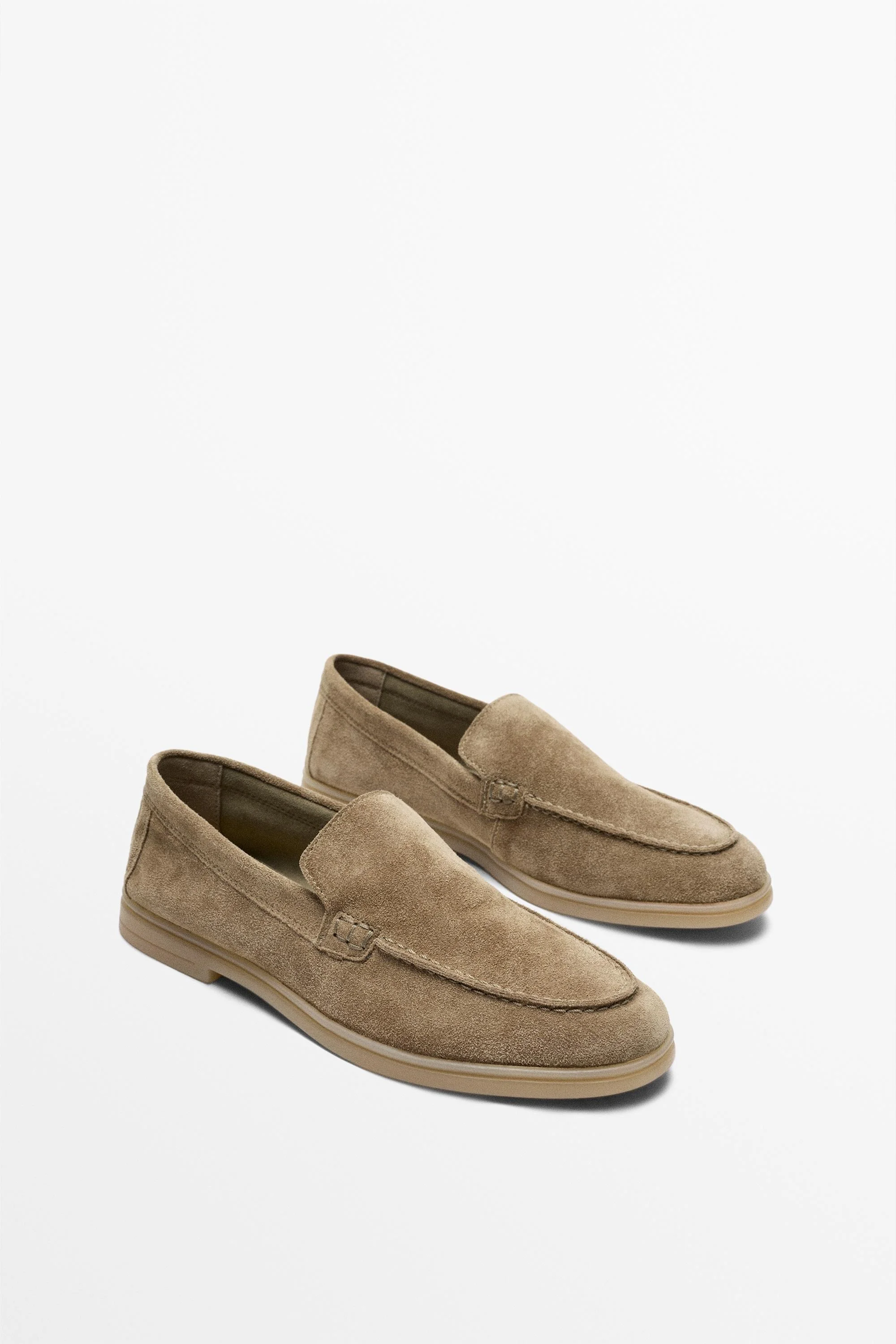картинка Лоферы женские Massimo Dutti Split Leather, бежевый от магазина Одежда+