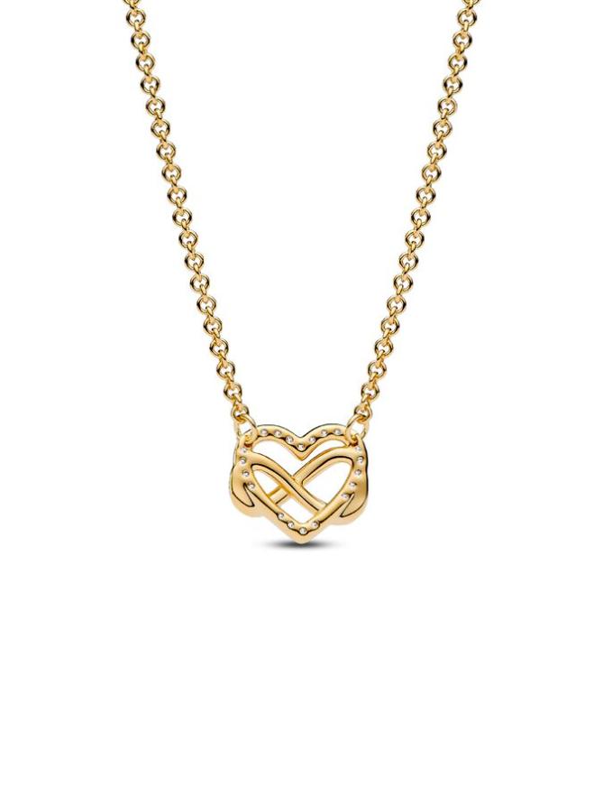 картинка Ожерелье Pandora Sparkling Infinity Heart Collier Necklace, золото от магазина Одежда+