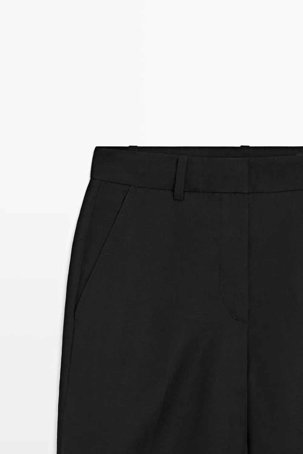 картинка Брюки-капри Massimo Dutti Slim Fit, черный от магазина Одежда+
