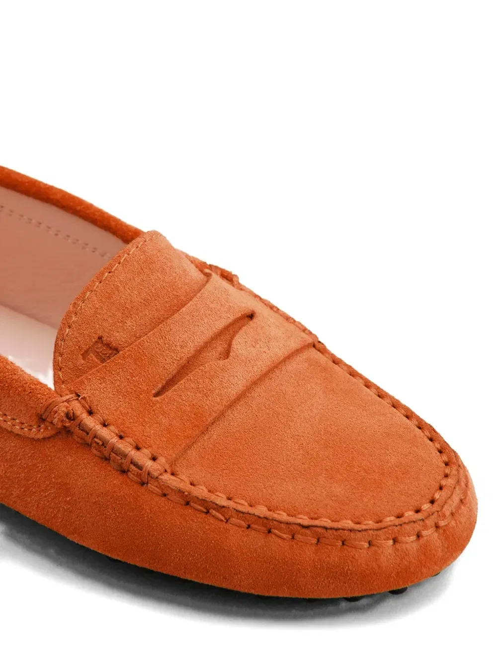 картинка Лоферы Gommino из замши Tod's, оранжевый от магазина Одежда+